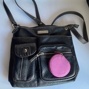 Black Rosetti Bag with Pink Change Purse